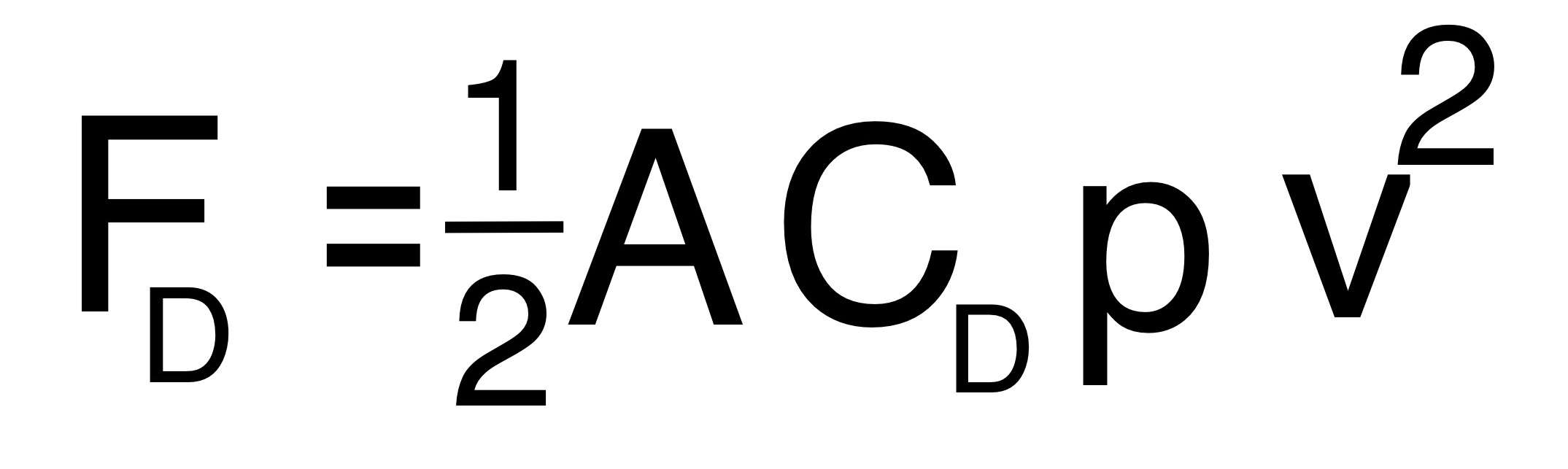 Drag / required thrust formula plain